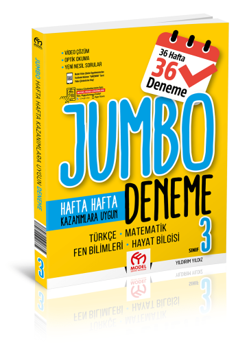 3.Sınıf Jumbo Tüm Dersler Deneme Yıldırım YILDIZ